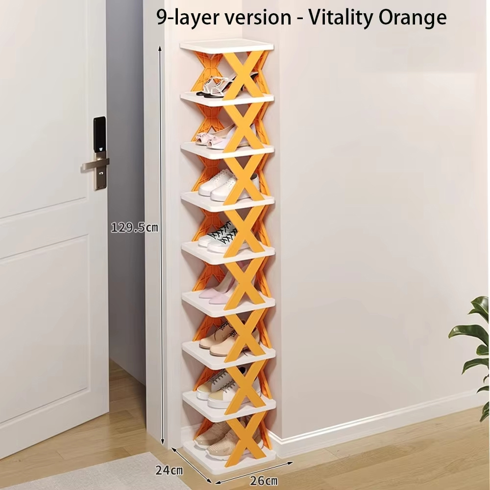 Zusammenklappbare Schuhregale, multifunktionale Aufbewahrung, Haushaltsregal, spart Höhle Familienraum, abnehmbarer, mehrschichtiger, einfacher Schuhregalschrank: verrotten