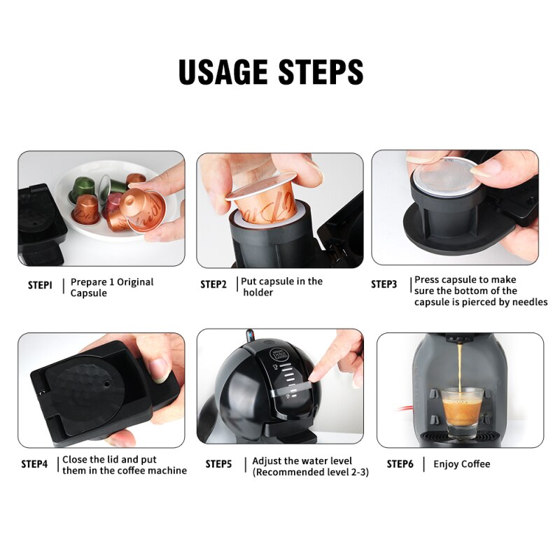 Upgrade Adapter For Dolce Gusto With Nespresso Capsule Transform Holder Of Disposable Pods Coffee Accessories