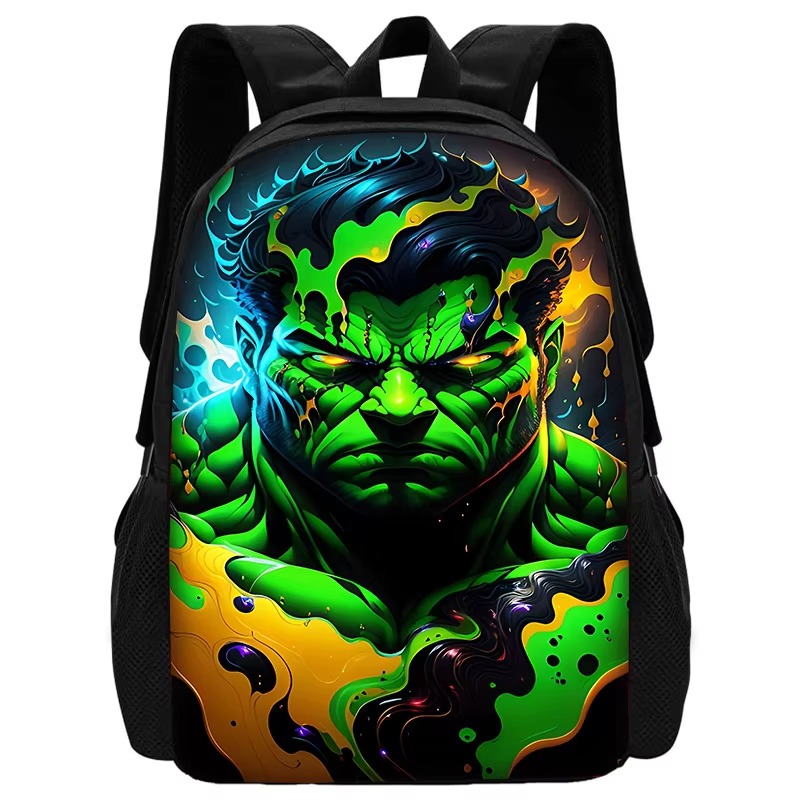 Mochila escolar para niños Marvels Super Heroes Hulks con bolsas para el almuerzo, bolsas para lápices, mochilas escolares para niños y niñas, el mejor: Plata