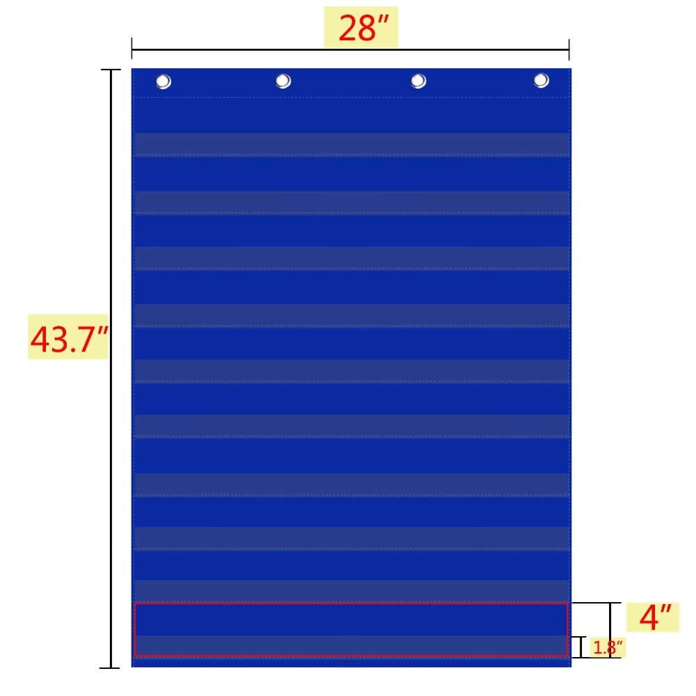 Godery Standard Pocket Chart Teacher's Friend Durable Classroom Pocket Chart ideal for all kinds of classroom uses