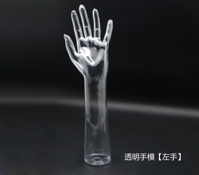 Nuovo 1 coppia Femminile Trasparente manichino Mano base di Visualizzazione Delle Donne Guanti Anello dell'orecchino della collana Dei Monili Modello Del Basamento
