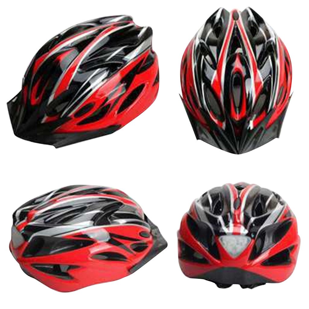 Integraal gevormde ultralichte fietshelm, mooie geïntegreerde fietshelm, unisex ademende fietshelm: Rood