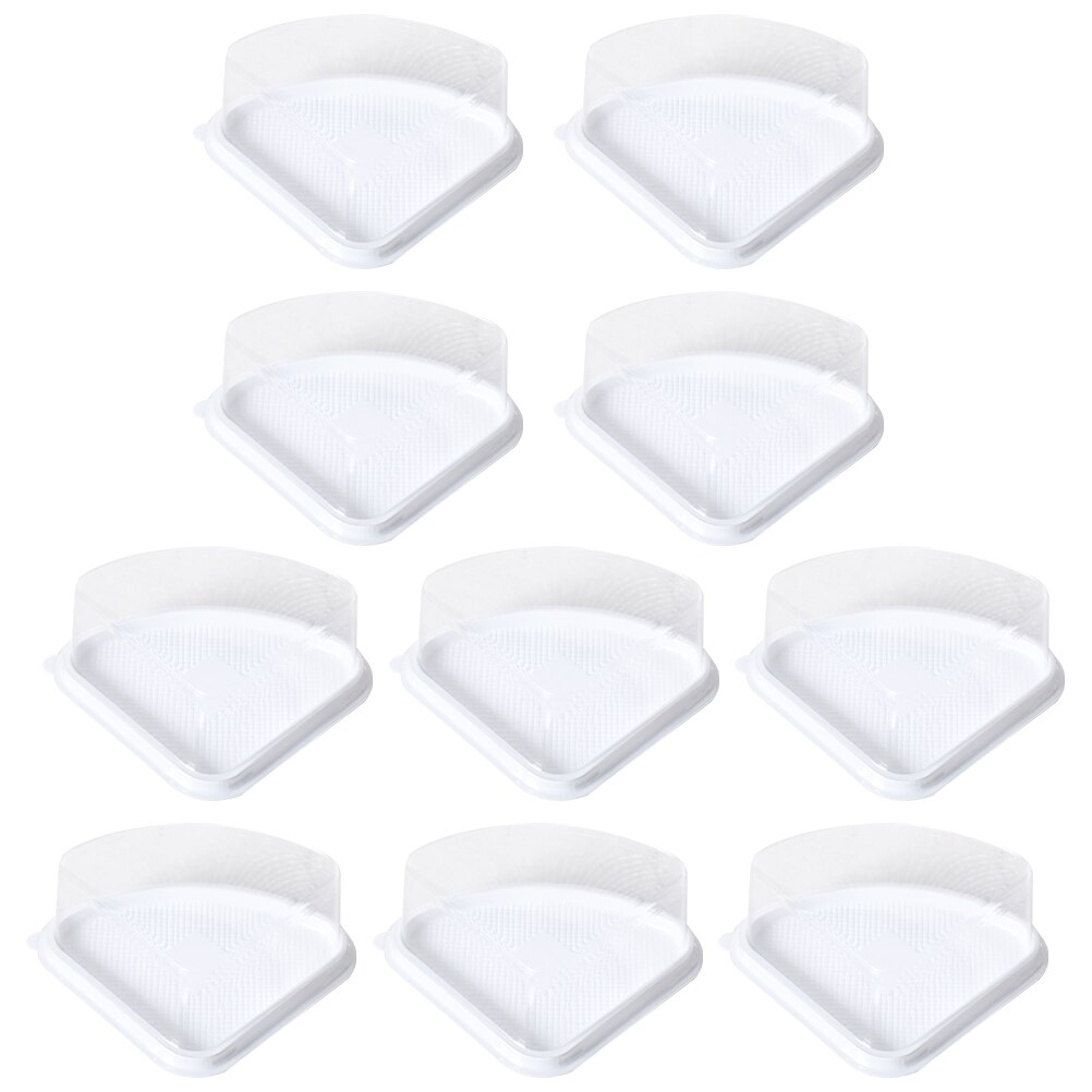 50Pcs Fan-shape Cake Boxes Dessert Boxes Cake Packing Containers Cake Cases: White