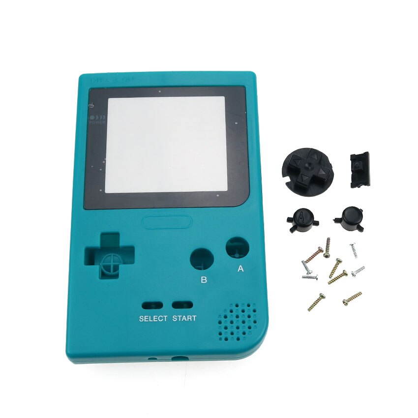 YuXi Full housing shell case cover replacement for Gameboy Pocket Game Console for GBP Clear shell Case with Buttons Kit