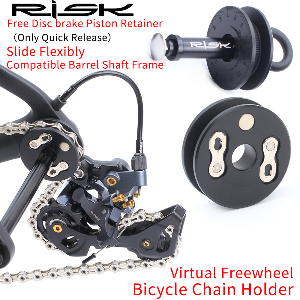 Risk Bike Chain Clean Keeper Tool With Quick Release Lever For Barrel/12mm Bucket Shaft Frame Bicycle Chain Holder