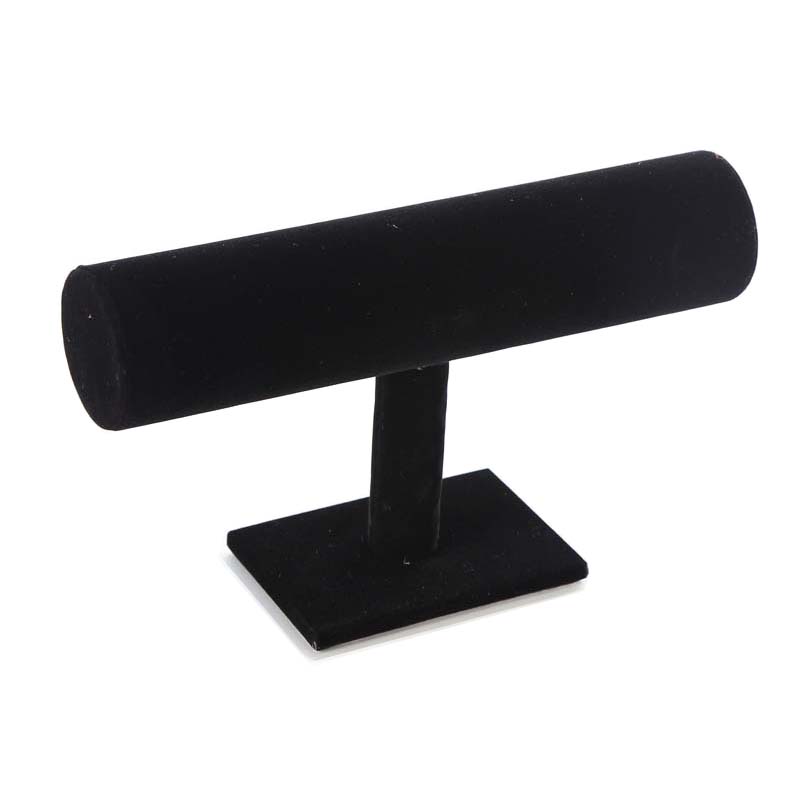 Présentoir en velours noir pour Bracelet, montre, chaîne, t-bar, support pour bijoux: Black