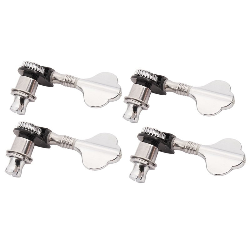 A Set of 4 Pcs Chrome Bass Tuning Pegs Machine Heads Tuners for Bass Guitar Accessories Parts Musical Instrument(4R)