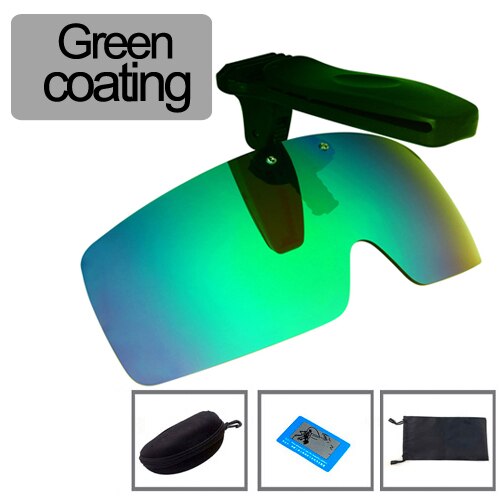 Polarisierte Angeln Gläser Hut Visiere Sport Clips Kappe Clip auf Sonnenbrille Für Angeln Radfahren Wandern Golf Brillen UV400: Coating green case