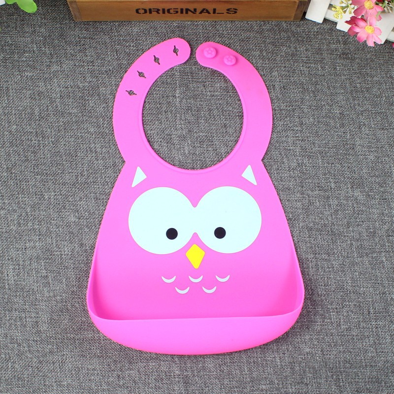 Baby Bib Pasgeboren Baby Jongen Meisje Kinderen Cartoon Slabbetjes Waterdichte Speeksel Voeden Schort Babadore Food Grade Siliconen Slabbetjes 2B04: F