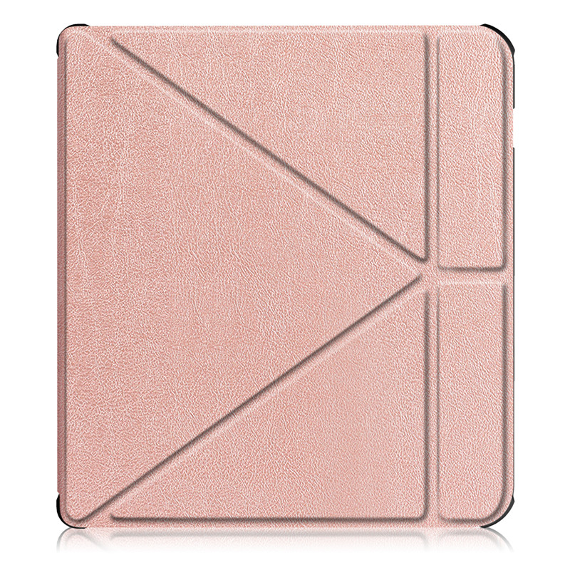 Pu Leer Vouw Magnetic Stand Cover Voor Kobo Libra H2o Tablet Case Voor Kobo Libra H20 7-Inch case: Rose Red