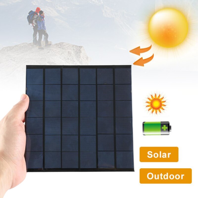 Panneau solaire 6V 9V 18V, Mini système solaire filaire, bricolage pour batterie, chargeur de téléphone portable, cellules solaires 2W 3W 4.5W 6W 10W