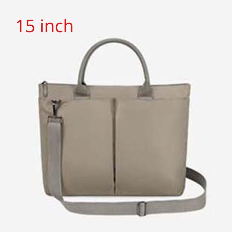 Keyli Laptoptas voor vrouwen, 3-delige set, canvas totebags, grote schoudertas voor 15,6-inch laptop, handtas, lichtgewicht aktetas, clutch