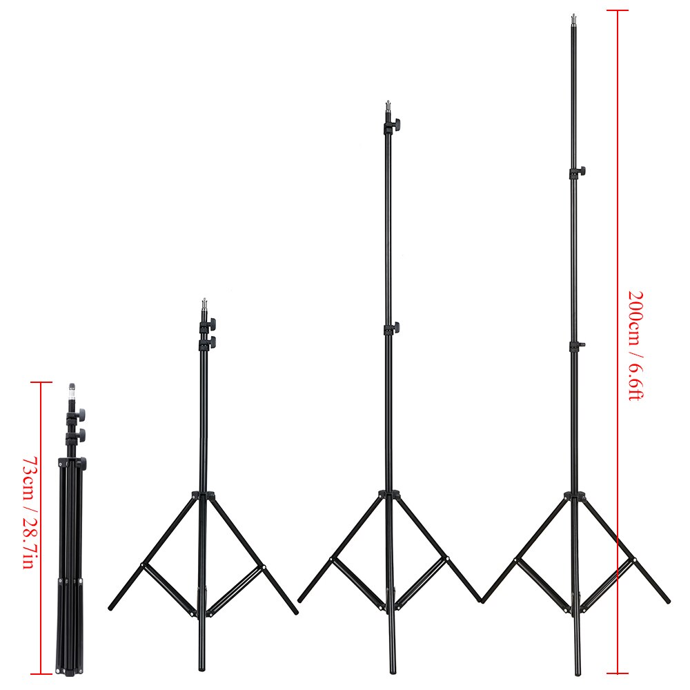 Fotografie 2M/6.6ft Photo Studio Light Stand Met 1/4 "Schroef Voor Video Portret Studio Soft Box Product led Vedio Light