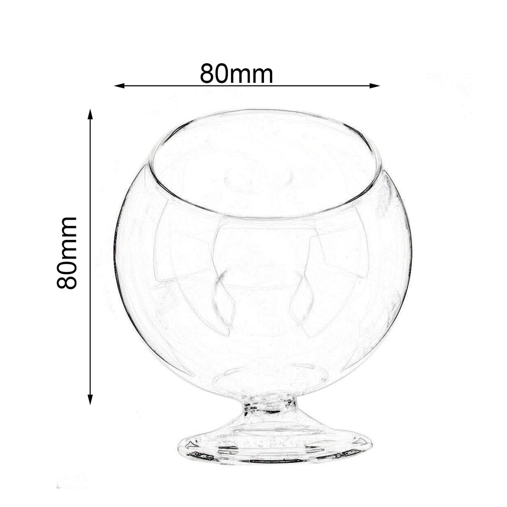 Transparente redondo borosilicato botella de vidrio hidropónico planta florero Mini paisaje flor suculentas plantador
