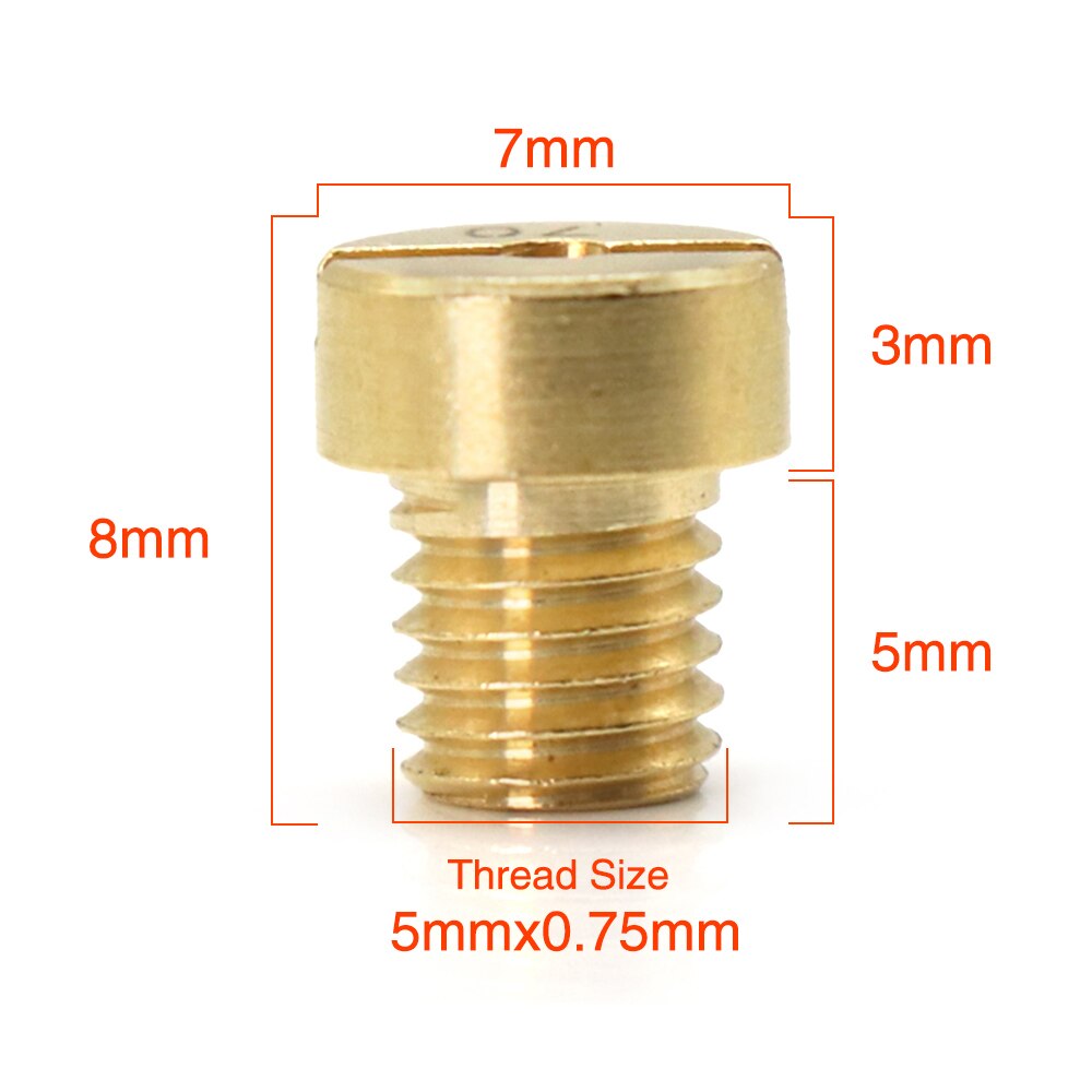 Alconstar 12Pcs Main Jet Voor Dellorto Carburateur Sha Phbg Ad/Ds Racing Belangrijkste Injector Nozzle Pilot Jet