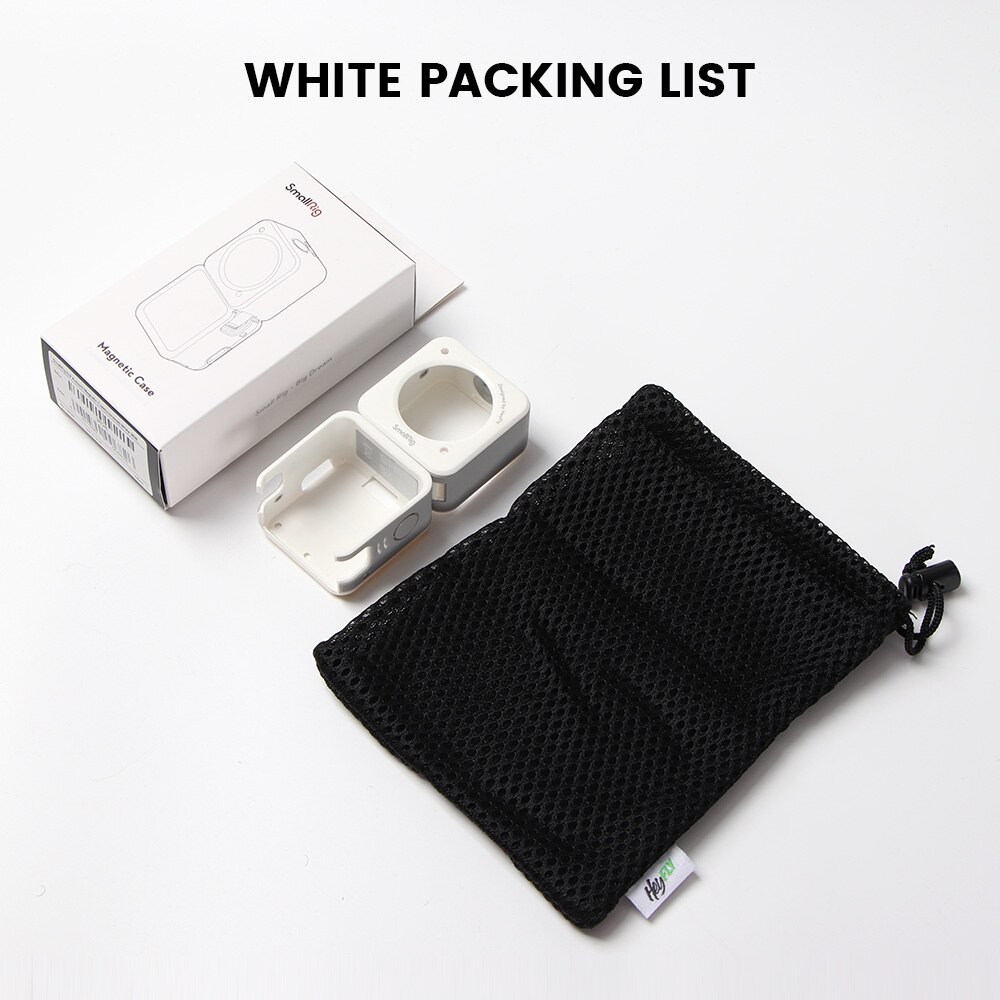 Dji Action 2 Aluminium Beschermhoes Magnetische Frame Shell Behuizing Camera Kooi Case 1/4 Schroef Voor Dji Action 2 accessoires: Type 2 white