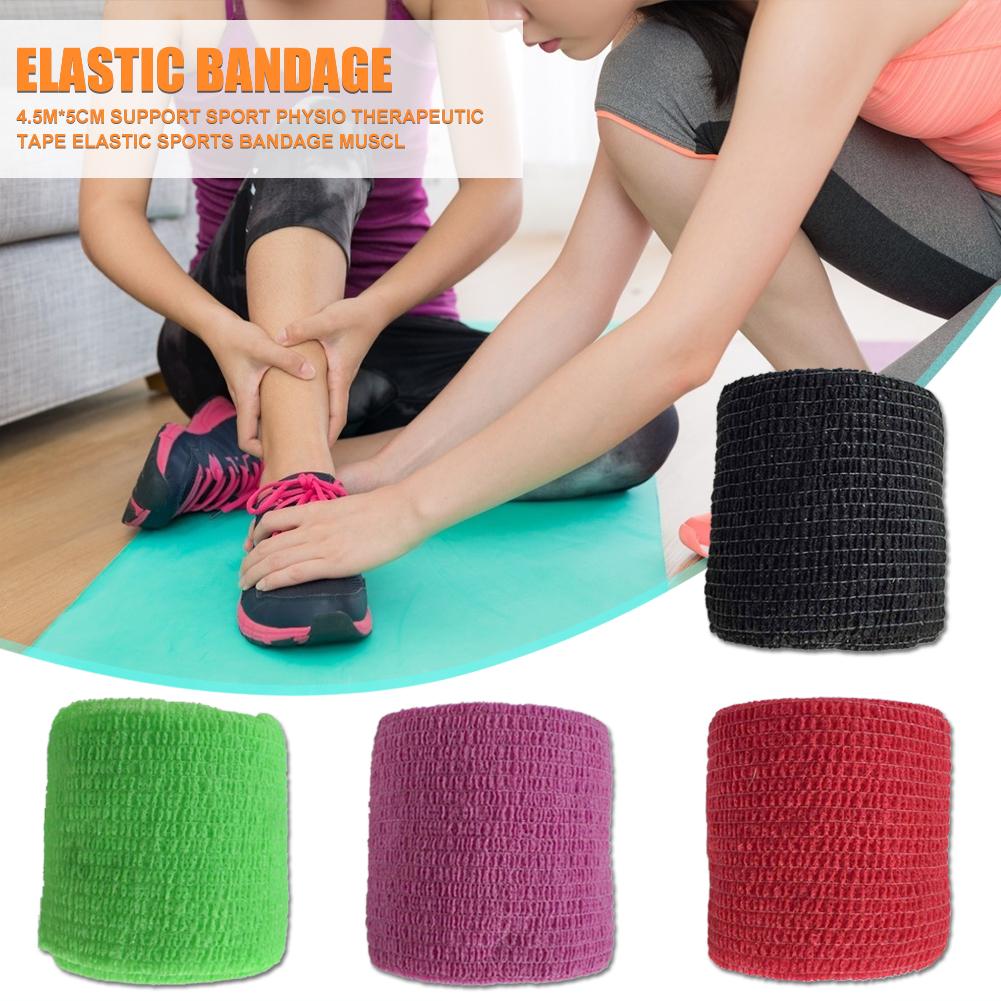 Duurzaam Zelfklevende Elastische Bandage Solid Sport Zelfklevende Elastische Bandage Spier Wrap Niet-geweven Tape Voor Knie Elleboog