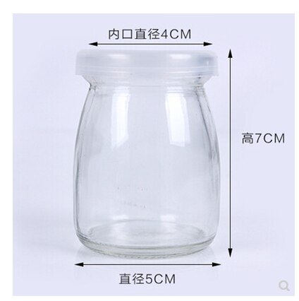 Glas Pudding flasche joghurt flasche mit deckel einweg tasse hause topf yaourt avec couvercle