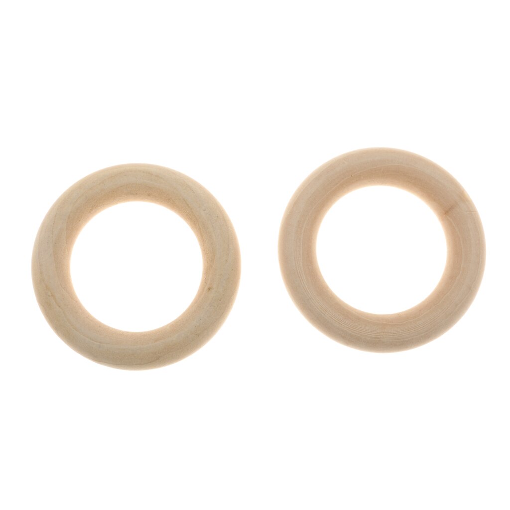 10x 5.5cm Natural Wooden Loop Ring Material For DIY Jewelry Findings