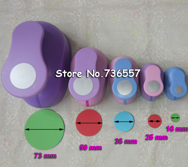 5pcs 3" 2" 1.5" 1" 5/8" circle shape craft punch Hole Paper Cutter Scrapbooking school Paper Puncher eva hole punch