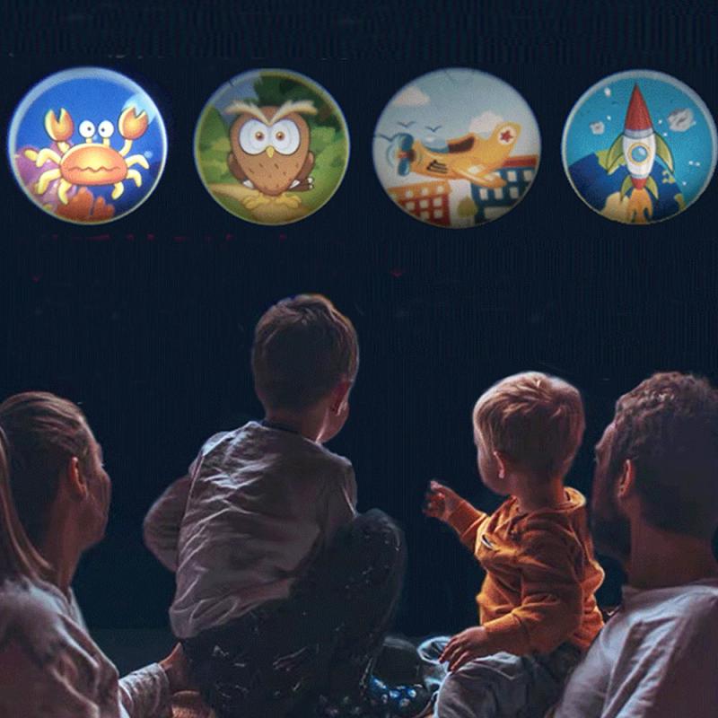 Children&#39;s Projector Flashlight Early Education Bedtime Storytelling Projector Flashlight Baby Sleep Tale Science Education Toy