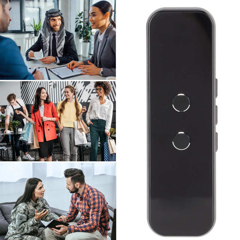 Traduttore intelligente Bluetooth 4.2 in tempo reale 70 lingue dispositivo di traduzione fotografica vocale a 2 vie per viaggi d&#39;affari