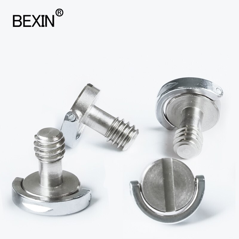 BEXIN LS091 acier inoxydable 1/4 pouces d anneau caméra vis pour caméra trépied tête plaque de dégagement rapide appareil photo reflex numérique 5 pièces
