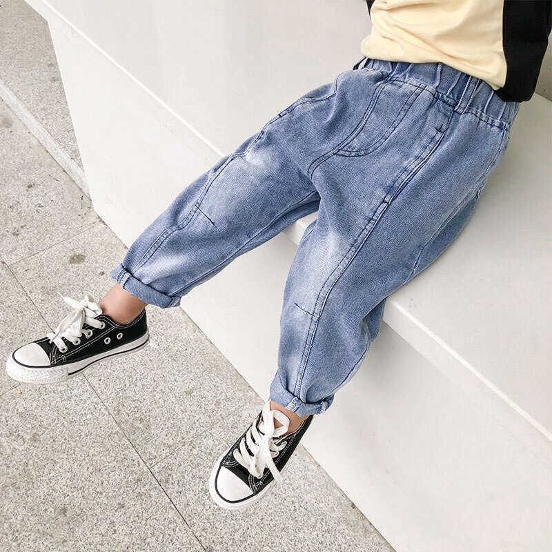 COOTELILI moda bambini ragazzi ragazze Jeans abbigliamento pantaloni classici abbigliamento Denim bambini neonate pantaloni lunghi in Denim Casual