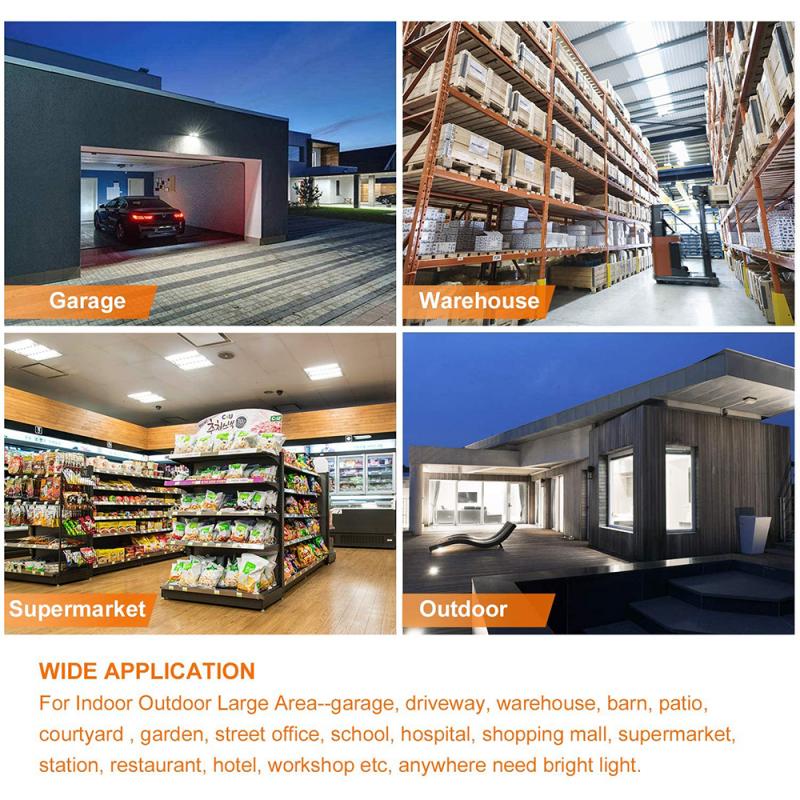 ! Energy Saving 38W LED Garage Lights Shop Work Lights Foldable Fan Blade LED Lamps Ceiling Lights For Warehouse