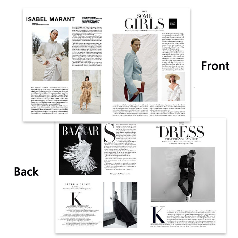 Simple and Fashionable Newspaper Photo Props Model Posing for Photography Background Set Decoration Magazine Style Retro Poster: GIRLS