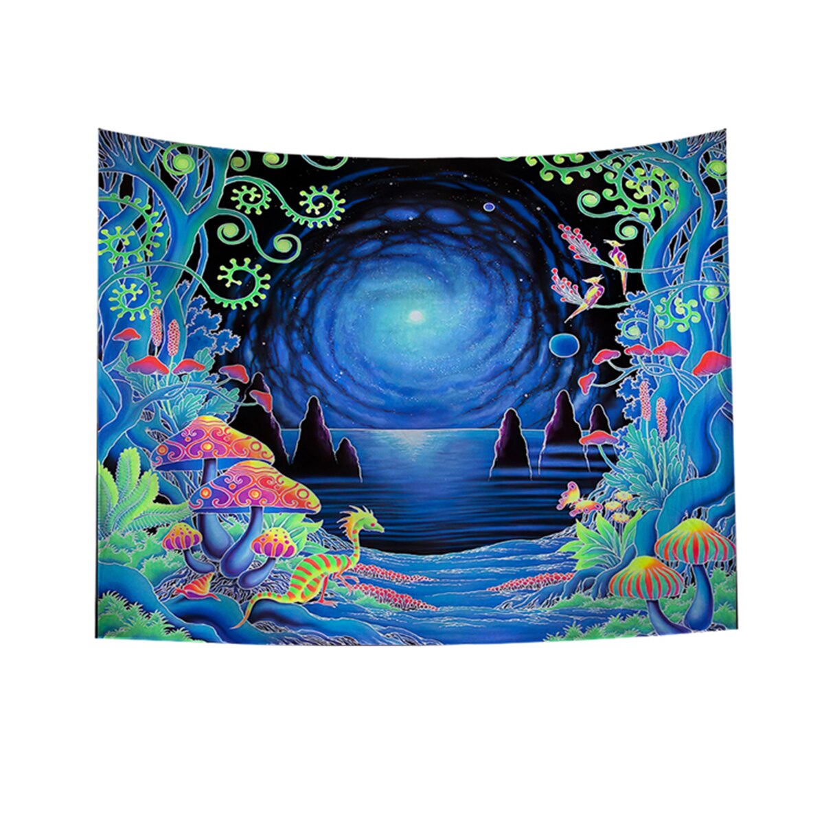 Tapisserie murale psychédélique bohème, tapisserie décorative pour salon, chambre à coucher, décoration d'intérieur, 95 x 73cm: 4