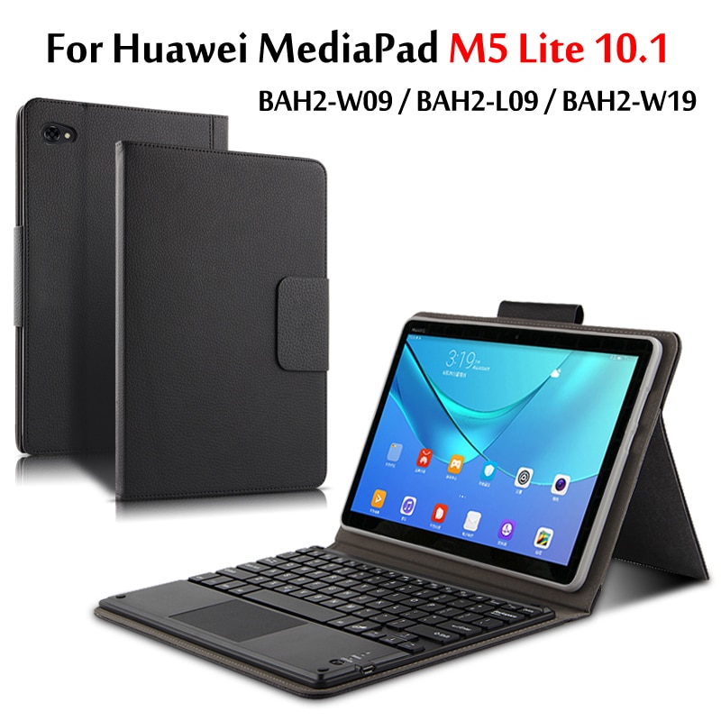 Fodral för huawei mediapad  m5 lite 10 10.1 "fodral bah 2-w09 bah 2-l09 bah 2-w19 magnetiskt löstagbart bluetooth-tangentbordsfodral