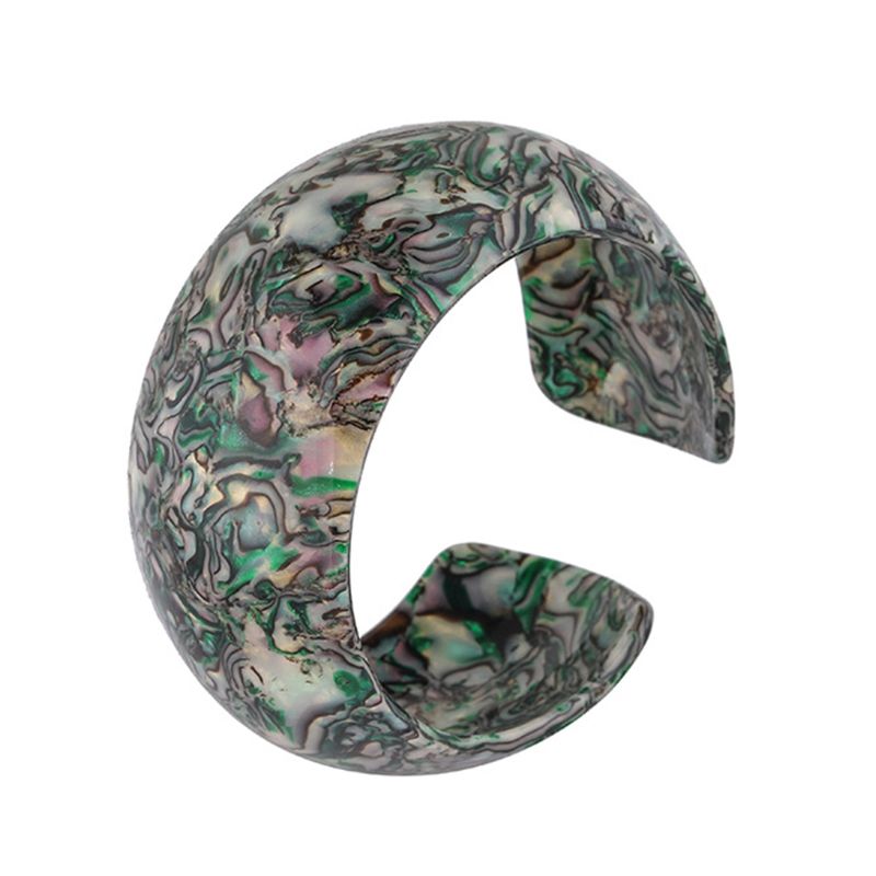 Leopard Bangle Acetate Plate Opening Wide Cuff Bracelet Women Jewelry Decorations: 4