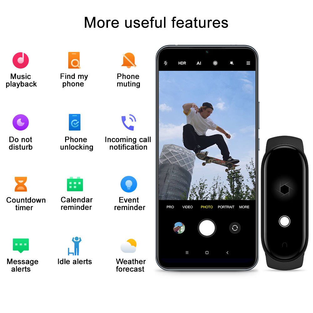 Xiaomi Mi Band 5 Smart Bracelet Band AMOLED Screen Miband 5 Smartband Fitness Wristband Heart Rate Monitor Bluetooth Sport Water