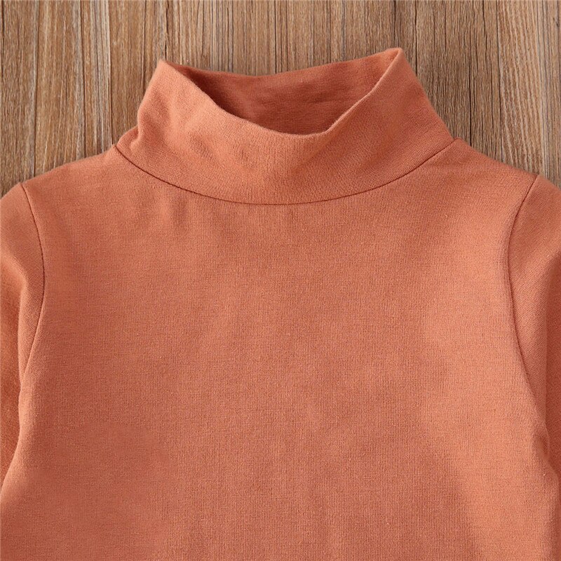 Autunno Del Bambino Del Bambino Del Capretto Del Bambino Vestiti Della Ragazza Set Dolcevita Solido Top A Manica Lunga + Pannello Esterno Della Stampa Del Serpente 2pcs Outfit 1-6Y