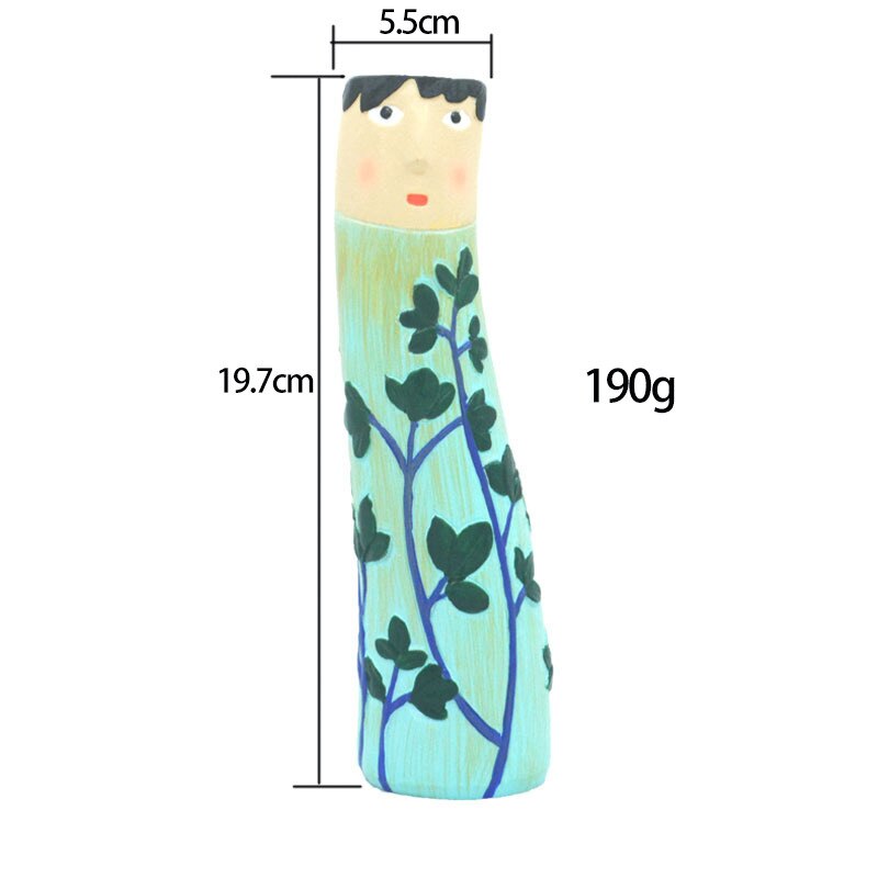 Vasi di gemme di famiglia di primavera con facce Cachepot dipinto a mano colorato per decorazioni di fiori per balcone di casa soggiorno regalo di nuova casa: B