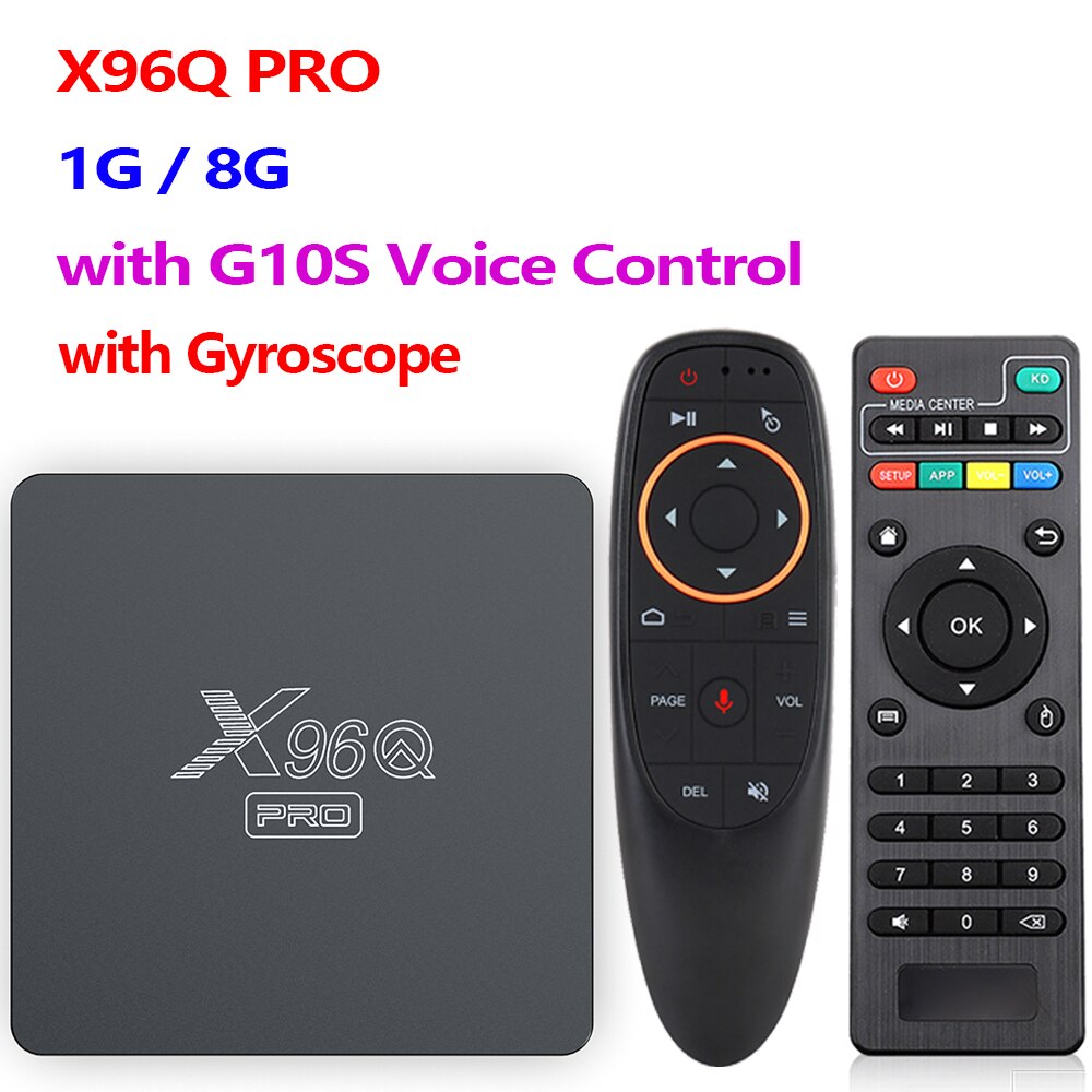 X96Q Pro Media Player Allwinner H313 Android 10.0 Mali G31 2.G Wifi 100M Lan 802.11AC Set Top Box: ons aansluiten / 1G8G G10S Voice