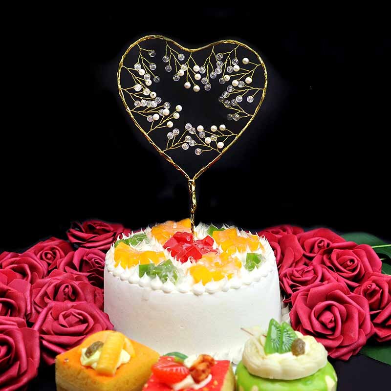 Happy Birthday Acrylic Cake Toppers with Flower Cake Toppers Birthday Party Baking Supplies Cake Decorating Flags Toppers: D04