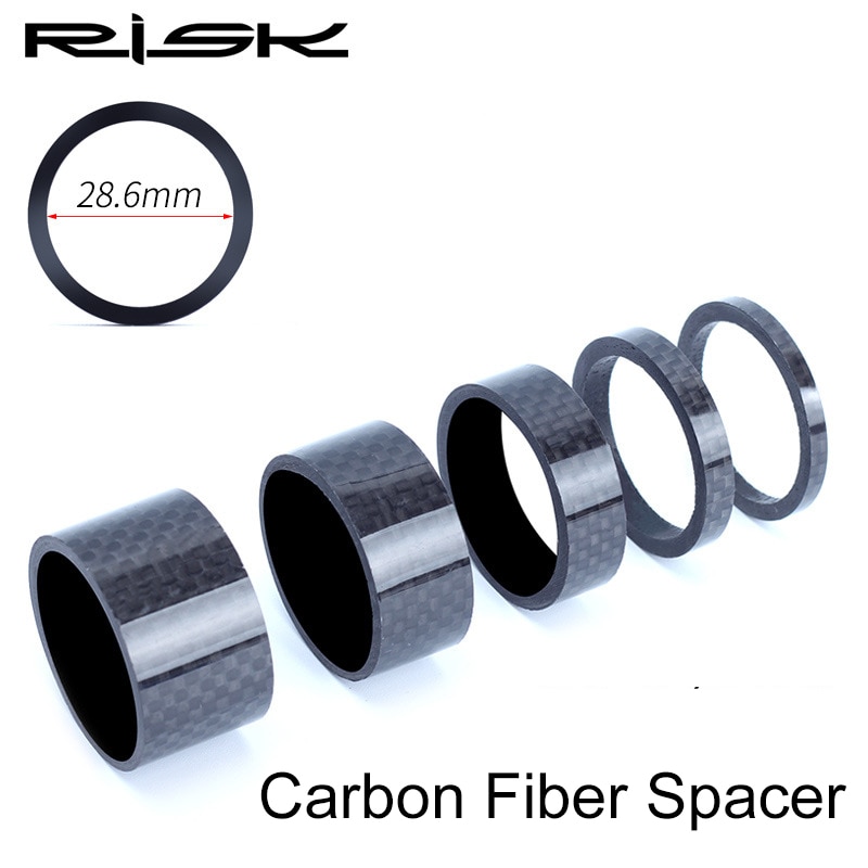 Risico Carbon Spacer Fiets Wasmachine Headset Stem Wasmachine Mtb Racefiets 1-1/8 &quot;28.6Mm OD2 Stem voorvork Aanpassing Spacer