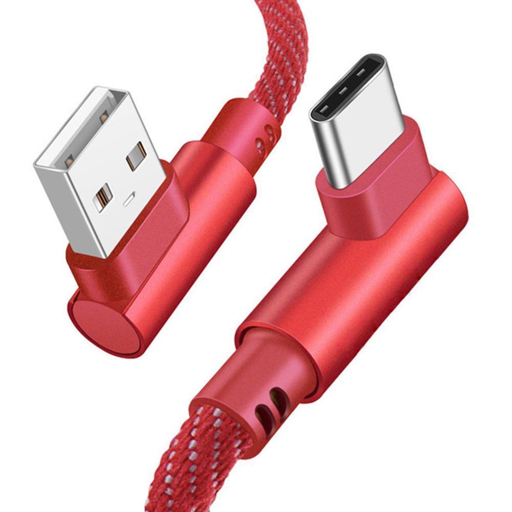 Cable USB 3,1 de alta velocidad tipo C, datos rectos de 90 grados, 3,1, sincronización en , cargador de carga rápida A1B6