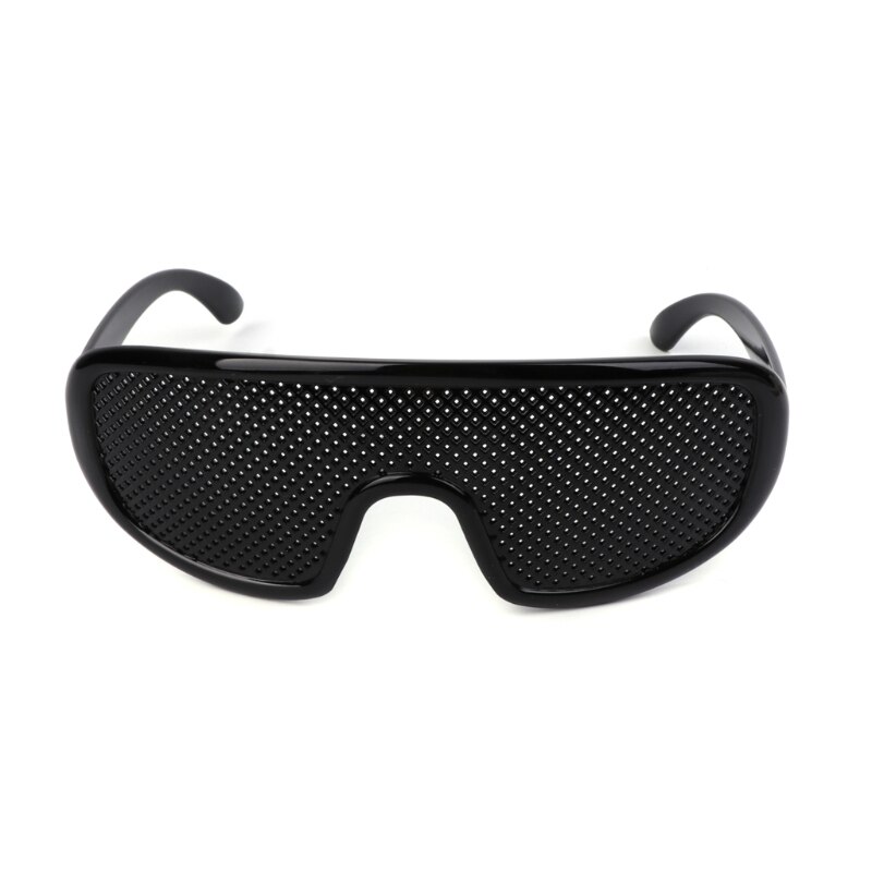 Black Unisex Vision Care Pinhole Eyeglasses pin hole Glasses Eye Exercise Eyesight Improve Plastic