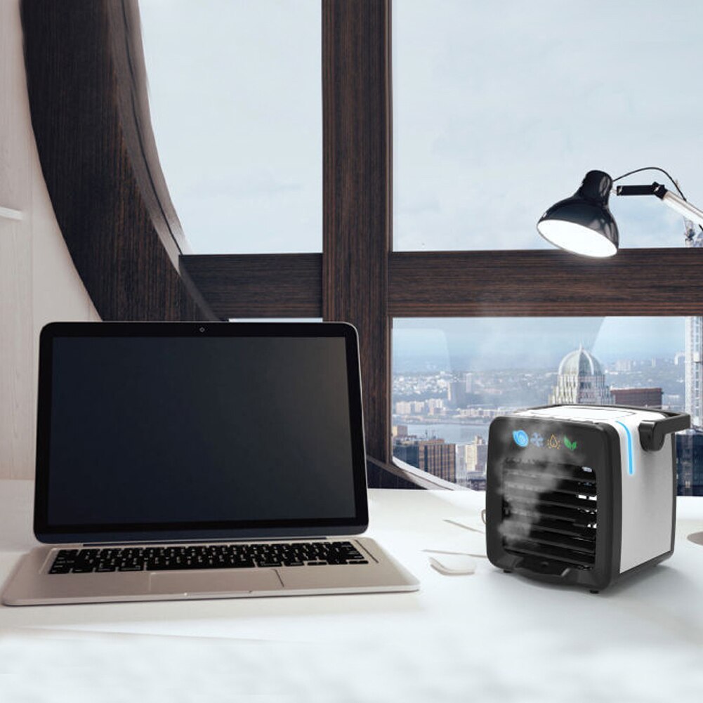 Mini desktop klimaanlæg blæser bil aromaterapi maskine multifunktionel hjemmebefugter luftkøler sommer vigtigt