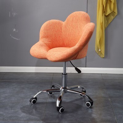 Chaise de chambre à coucher pour balcon, simple et mignon, tabouret à soulever avec disque amovible: Orange - linen A