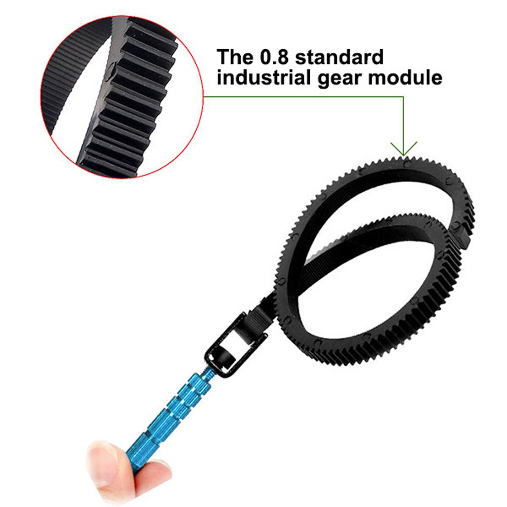 For DSLR Camera Accessories Follow Focus Gear Belt Adjustable Belt Ring In Rubber with Leg Plug
