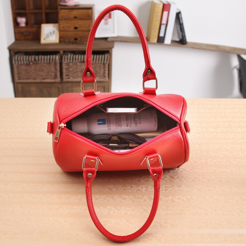 Women Handbags Ladies Handle Bag Leather Totes Black Red Beige PU Leather Shoulder Bag Hobos