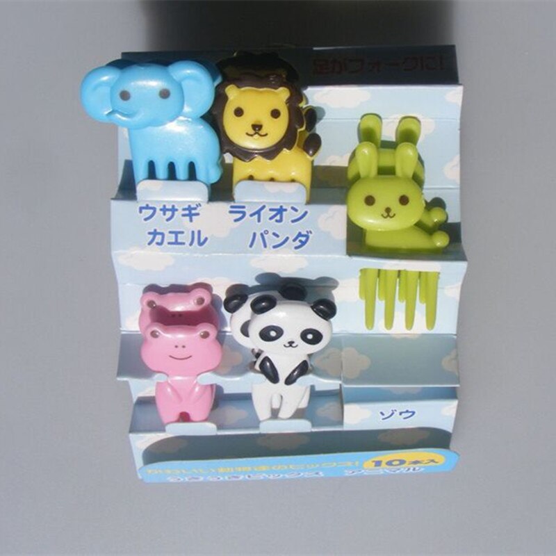 Fourchettes fruits aliments animaux 10 pièces, fourchettes Bento décor de boîte à déjeuner accessoire