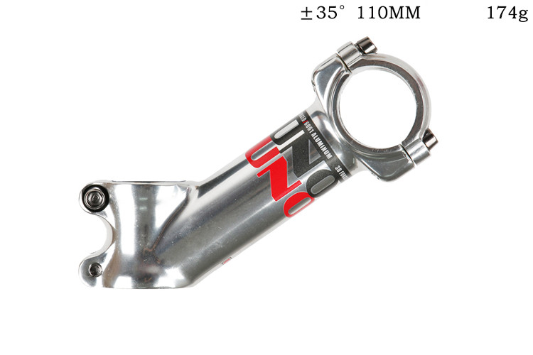 Zilver Uno Mountainbike Mtb Ultralichte Racefiets Stuurpen 7 /35 /17 ° Graden Van de Negatieve Hoek Stem Kraan: 35 degree  110mm