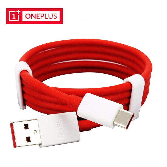 Original 1 + oneplus 6T Traço Traço Carregamento Car Charger com 1m Vermelho-tipo c Cabo rápido carga rápida Para Oneplus 7 T Pro 6T 6 5 3t 3: DASH Cable Only