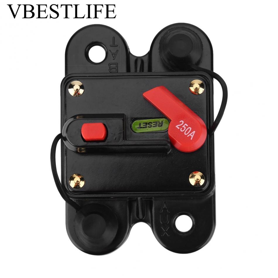 Disjoncteur de Circuit disjoncteur 12V cc | Disjoncteur de voiture, disjoncteur de voiture, fusible reconfigurable, onduleur pour voiture, vélo de bateau maritime 250A