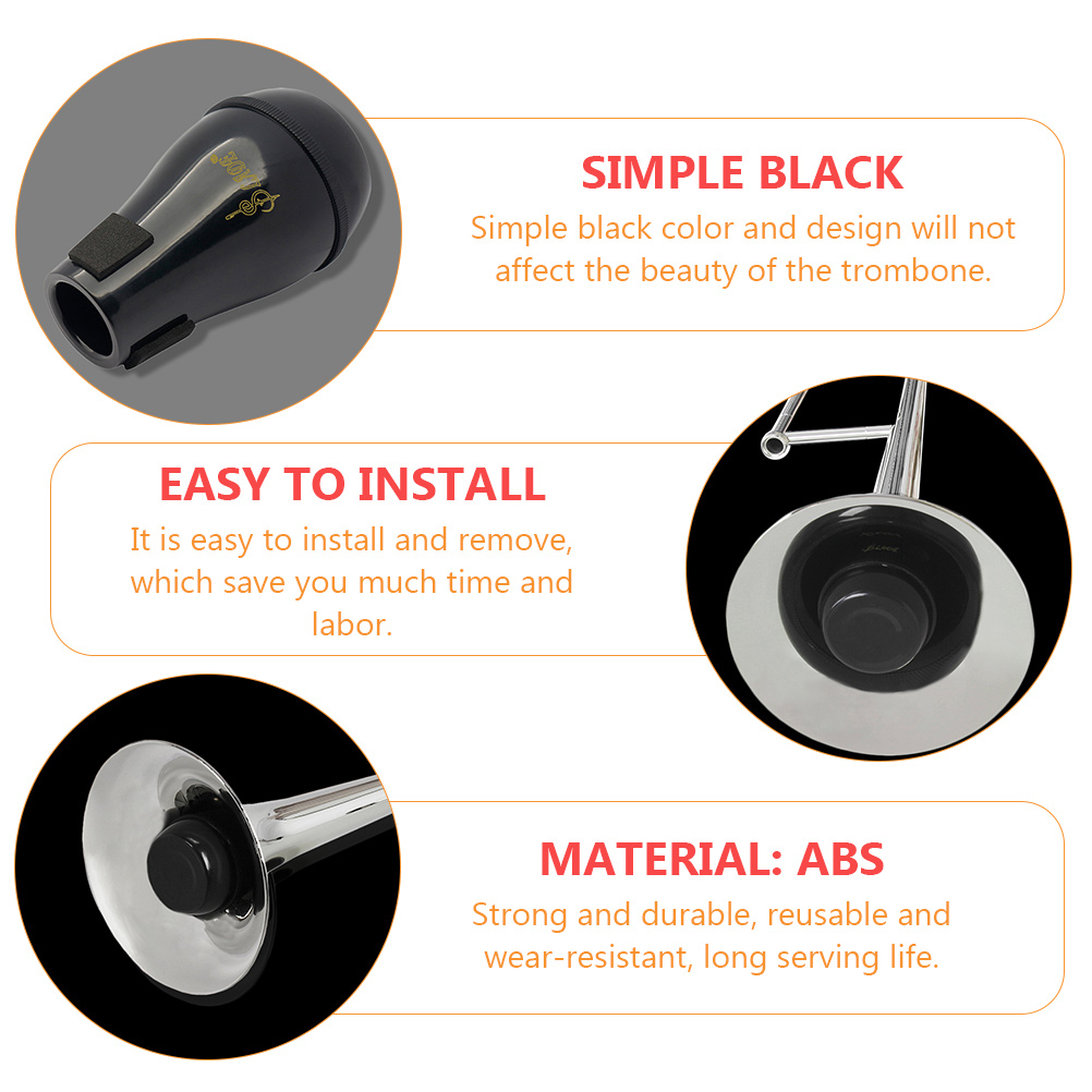 1Pc Trombone Mute Plastic Tenor Trombone Muffler Instrument Mute Device